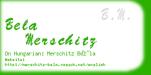 bela merschitz business card